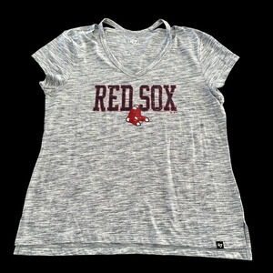 NWT ‘47 Sports Womens Large Boston Red Sox V Neck T Shirt Top Baseball Team New